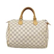 Pre-owned Canvas louis-vuitton-bags Louis Vuitton Vintage , White , Da...