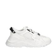 Witte Sneakers met Robuuste Hielkap Versace , White , Heren