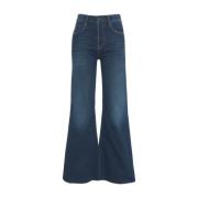 Stijlvolle Luna Flare Fit Blauwe Jeans Cycle , Blue , Dames