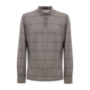 Blauw gestreept overhemd wol lange mouw Corneliani , Gray , Heren