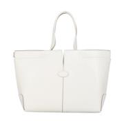 Witte leren tas met bijpassende pochette Tod's , White , Dames