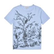 Nostalgisch Print T-shirt Lichtblauw Munthe , Blue , Dames