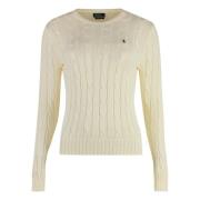 Wol Kasjmier Kabeltrui Polo Ralph Lauren , Beige , Dames