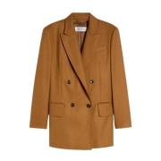 Bruine Leren Jassen voor Vrouwen Max Mara , Brown , Dames