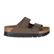 Arizona Platform Sandal Birkenstock , Brown , Dames