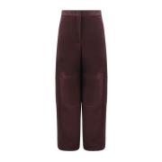 Hoge Taille Wijde Pijpen Broek met Panelen Jil Sander , Purple , Dames