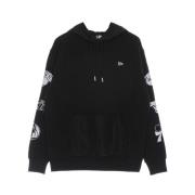 NBA Distressed Sleeve Print Hoodie New Era , Black , Heren