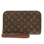 Pre-owned Canvas clutches Louis Vuitton Vintage , Brown , Dames