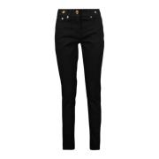 Zwarte Slim Denim Jeans Lente-Zomer 2025 Versace , Black , Dames