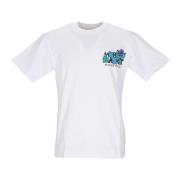 Exotische Auto Print Witte Tee Market , White , Heren