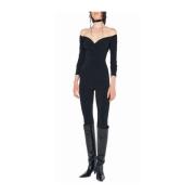 Zwarte Stijlvolle Jurk Norma Kamali , Black , Dames