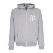 NY Yankees Zip Hoodie Heather Graphite New Era , Gray , Heren