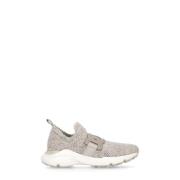 Grijze Sneakers met Leren Kettingdetail Tod's , Gray , Dames