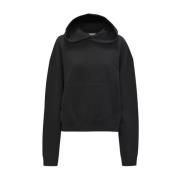 Zwarte hoodie met voorlogo JW Anderson , Black , Dames