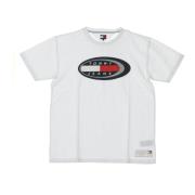 Klassiek Wit Oval Tee Shirt Tommy Hilfiger , White , Heren