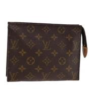 Pre-owned Canvas pouches Louis Vuitton Vintage , Brown , Dames