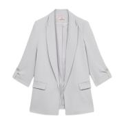 Open blazer in vloeiende stof Oltre , Gray , Dames