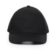 Zwarte Baseballpet Moncler , Black , Heren