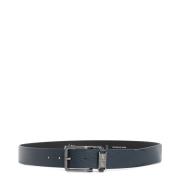 Eenvoudige Logo Gesp Riem Armani Exchange , Blue , Heren