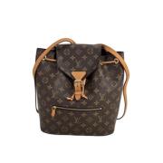 Pre-owned Canvas backpacks Louis Vuitton Vintage , Yellow , Dames