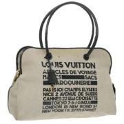 Pre-owned Canvas louis-vuitton-bags Louis Vuitton Vintage , Gray , Dam...