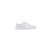 Witte Leren Lage Sneakers Hugo Boss , White , Heren