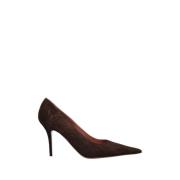 Mocha Barbara Pump 90 Amina Muaddi , Brown , Dames