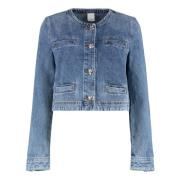 Denim jack met vier zakken Pinko , Blue , Dames