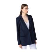 Blauwe Gebreide Zijde-effect Blazer Joseph Ribkoff , Blue , Dames