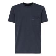 Blauwe Katoenen T-shirts en Polos Fay , Blue , Heren