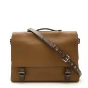 Pre-owned Leather briefcases Louis Vuitton Vintage , Brown , Heren