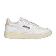 Leren Lage Sneakers met Suède Details Autry , White , Dames