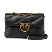 Klassieke Love Puff Sheep Nappa Tas Pinko , Black , Dames