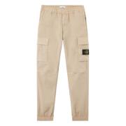 Beige Cargo Jogger Broek Stone Island , Beige , Heren