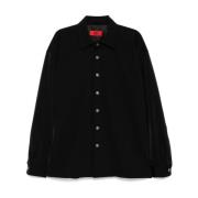 Zwarte Button-Up Overhemd Klassieke Stijl 424 , Black , Heren