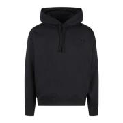 Terry Hoodie met Satin Logo Y-3 , Black , Heren