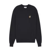 Heren Sweatshirt Mode Maison Kitsuné , Black , Heren