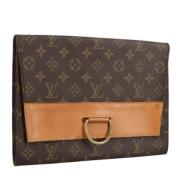 Pre-owned Canvas clutches Louis Vuitton Vintage , Brown , Dames