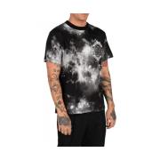 Galaxy Print T-shirt met grafische print Versace Jeans Couture , Black...