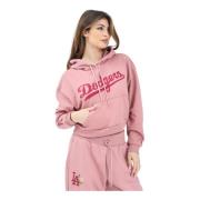 MLB Grafische Hoodie LA Dodgers Stijl New Era , Pink , Dames