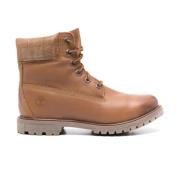 Bruine Enkellaarsjes met veters Timberland , Brown , Dames