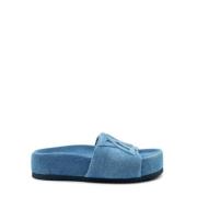 Bubble pantoffel lichtblauwe Denim Vic Matié , Blue , Dames