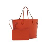 Pre-owned Leather totes Louis Vuitton Vintage , Orange , Dames