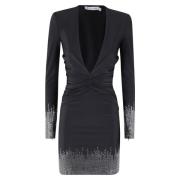 Lycra Jurk voor Stijlvolle Look Amen , Black , Dames