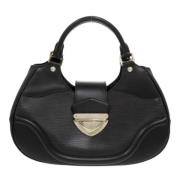 Pre-owned Leather handbags Louis Vuitton Vintage , Black , Dames