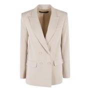 Viscose Jurk Elegant Stijl Federica Tosi , Beige , Dames