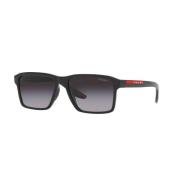 Zwart/Grijs Getinte Zonnebril Linea Rossa Stijl Prada , Black , Heren