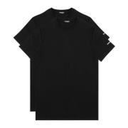 Effen Logo 2-Pack T-shirt Dsquared2 , Black , Heren