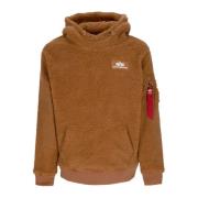 Sherpa Teddy Hoodie Kameel Alpha Industries , Brown , Heren