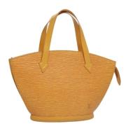 Pre-owned Leather handbags Louis Vuitton Vintage , Yellow , Dames